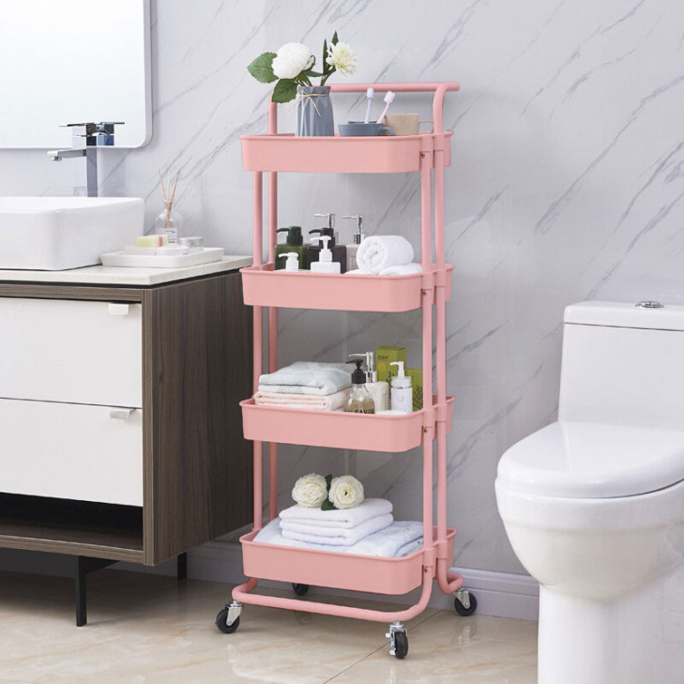 POPLARBOX Utility Rolling Cart Storage Organizer Shelves with Wheels